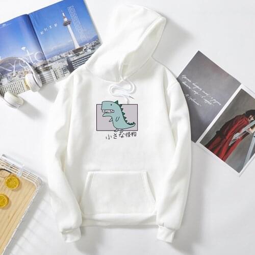 Harajuku Hoodies Little Monster Graphics Print Korean Style Sweatshirt Kawaii Womens Jacket Winter Streetwear Hoodie Japan