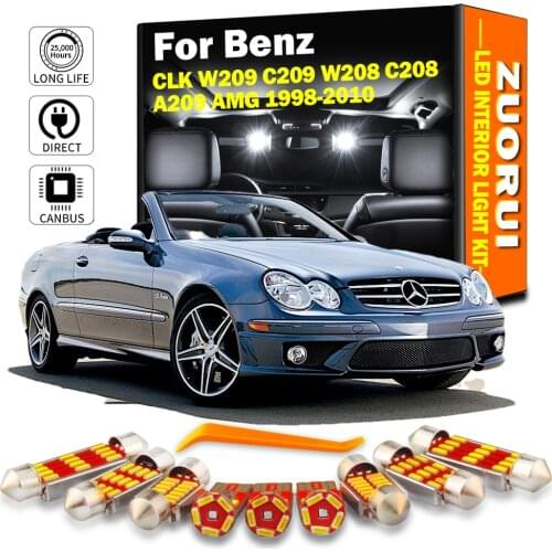 For Mercedes Benz CLK W209 C209 W208 C208 A209 AMG 1998-2010 Vehicle LED Interior Light Canbus No Error Car Accessories