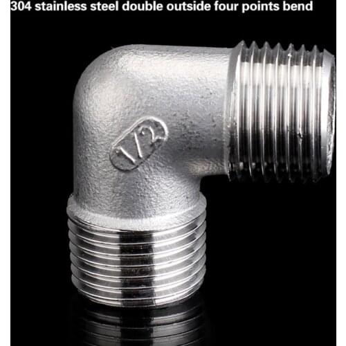1/4"3/8"1/2" 3/4" 1" BSP Elbow 90 Degree Angled 304 Stainless Steel male Threaded Pipe Fitting