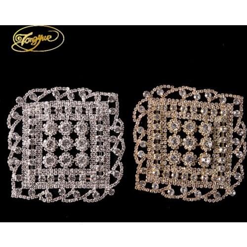 10.2*10.2CM Macrame Row Drill Crystal Decorated Clothing Luggage Shoes Accessories DIY Sewing Decals Embellishment