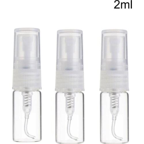 Promotion 2ml glass spray bottle refillable mini perfume atomizer small 2ml sample perfume vials