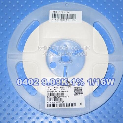 10000pcs 0402 9.09K 9K09 1% 1/16W RF0402-9.09K-SH Chip Resistor