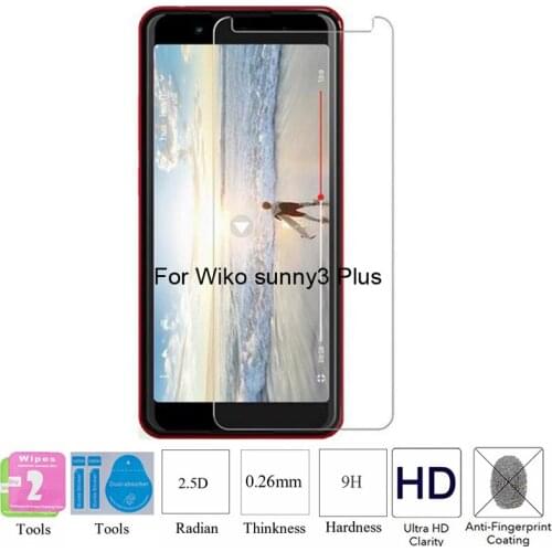 2PCS For Wiko Sunny3 plus Sunny3 mini Tempered Glass Screen Protector Protective Film For Wiko Jerry3 Sunny3 Harry2 Lenny5