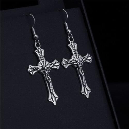 2021 New Fashion Crucifix Cross Pendant Earrings, Ladies and Mens Classic Jewelry, Christian Jewelry Gifts