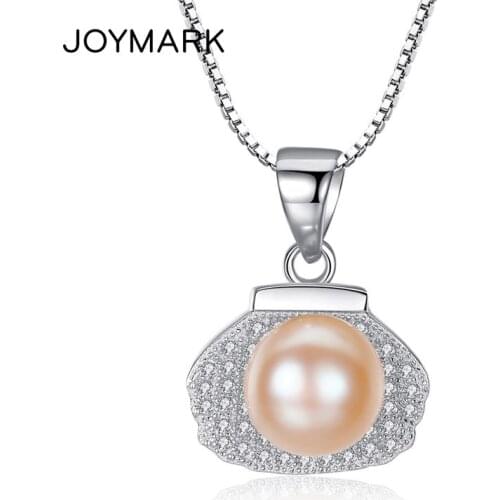 3 Colors Handbag Purse Design Natural Pearl Zircon Pave Pendant Femal Trendy 925 Sterling Silver Box Chain Necklaces JPN313