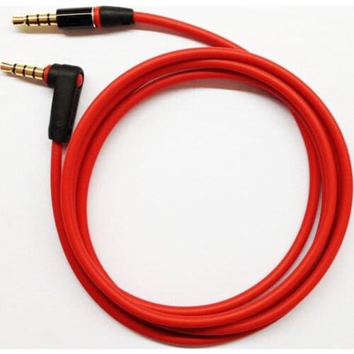 300pcs/lot High quality 3.5mm Male to Male for Detox/Pro Headphone Replacement Audio Extension Cable AUX Cable 4pole 4 pole 1.2m