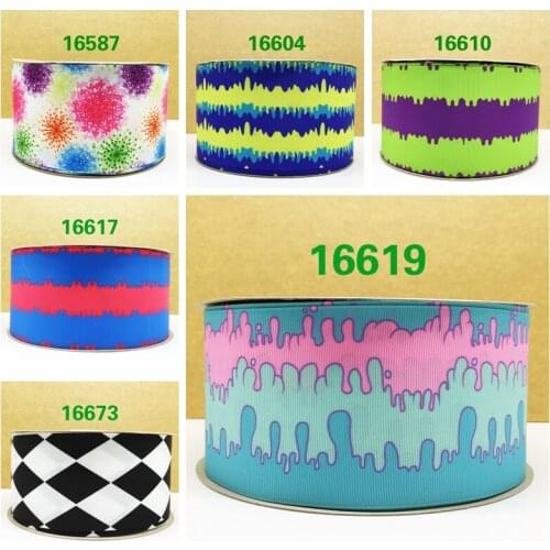 Free shipping 50 yard cartoon printed grosgrain ribbon 16619
