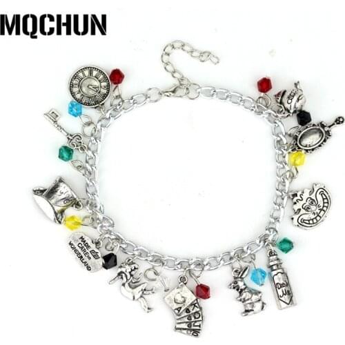 Alice Charm Bracelets&Bangles Bracelet Vintage Jewelry for Fans Gift Wholesale Retail Red Crystal Beads Bracelet-2