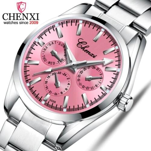 CHENXI Women Watches 3 Colour Fashion Quartz Ladies Wristwatches Dress Clock relogio feminino Top Brand Luxury Woman Watch Girl