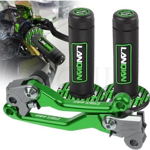 For KAWASAKI KX250 KX 250 2005-2008 2006 2007 CNC Pivot Brake Clutch Levers Dirt Bike Handle Hand Grip Handlebar Motocross