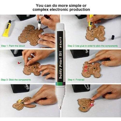 6ml Conductive Ink Pen Electronic Circuit Draw Instantly Production Magical Maker For Circuit DIY Circuit Repair Pen A0B1