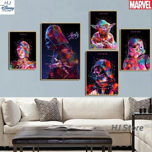 Star Wars Darth Vader Yoda Canvas Prints Painting Wall Art Home Decoration Movie Posters And Prints Picture Room Home Cuadros