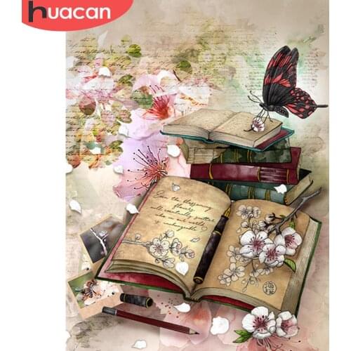 HUACAN 5d Diamond Painting New Arrivals Landscape Book Diamond Embroidery Butterfly Pictures Of Rhinestones Mosaic Decortion