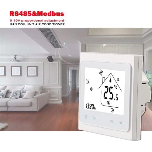 24VAC RS485&Modbus Application Programming Interface for regulated 0-10V proportional,2pipe 4pipe Air Conditioning thermostat