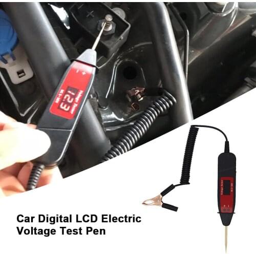 HOT SALE Voltage Meter Pen Car Circuit Universal 5-36V LCD Digital Circuit Tester Scanner Power Probe Automotive Diagnostic Tool