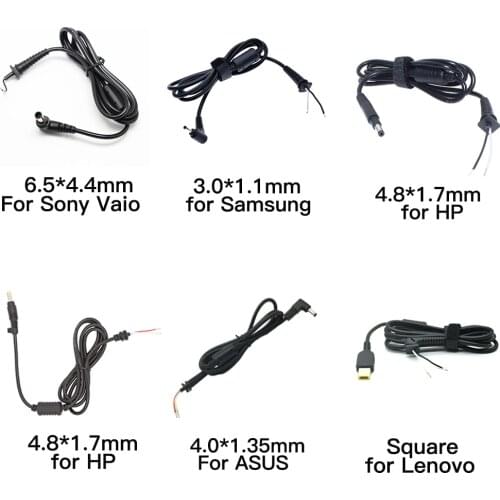 Power Cable Cord Connector DC Jack Charger Adapter Plug Power Supply Cable for Sony Samsung HP ASUS Thinkpad 12V 19V 19.5V 20V