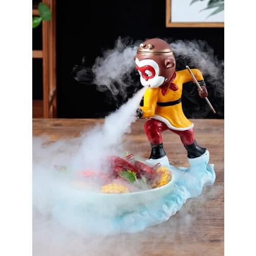 Hotel Restaurant Creative Artistic Conception Dish Tableware Dry Ice Plate Features Open Private Home Cuisine Theme Dish Plate