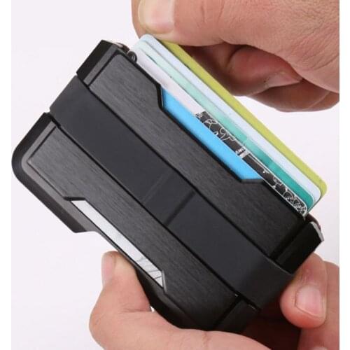 Hot sale Mini RFID Blocking Wallet Business Aluminum ID Credit Card Holders For Men Women Cardholder Porte Carte Male Wallets