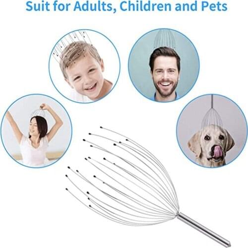 Scalp Massagers with 20 Claws Handheld Head Massage Scratcher for Deep Relaxation Hair Stimulation and Stress Relief A7