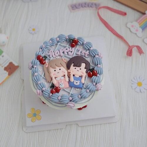 Cute Cake Topper Flags Girls Boys Valentines Kids Happy Birthday Decoration Cupcake Topper For Baby Shower Baking Supplies