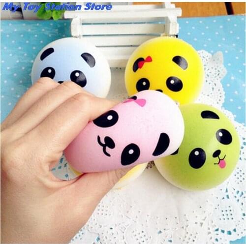 1pc Fashion Panda Phone Straps on sale Squishy Straps Bread Buns Cell Phone Charms Soft Key Chain 4cm