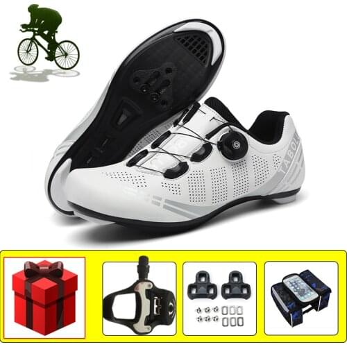 Road Bike Sneakers Men Self-locking Breathable Zapatos Ciclismo Wear-resistant Bicicleta Triatlon Outdoor Cycling Shoes Footwear