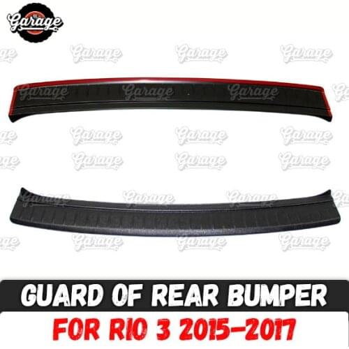 Guard of rear bumper for Kia Rio 3 2015-2017 ABS plastic accessories protective plate of scratches trim car styling tuning