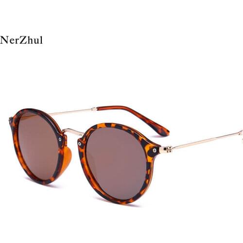 NerZhul Retro Round Sunglasses Men/Women Vintage Tortoise/Black Sunglasses mens Round Sun Glasses Shades For Womens