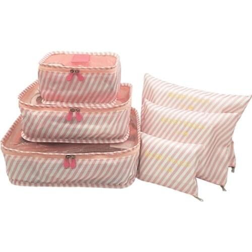 6Pcs/set Travel Organizer Storage Bags Suitcase Packing Set Storage Cases Portable Luggage Organizer Clothes Tidy Pouch