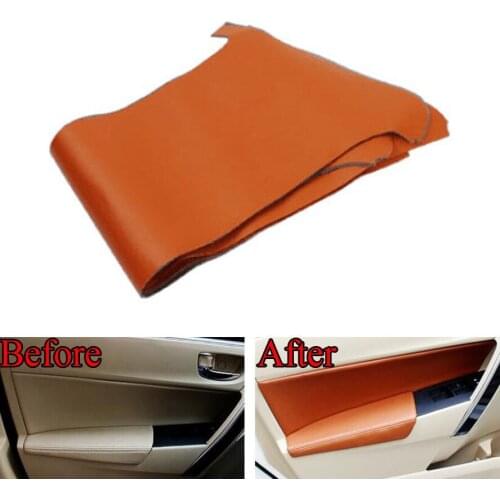Fit For Toyota Corolla 2013-2018 Interior Door Armrest Handle Panel PU Leather Protector Sticker Brown Car Styling Accessories