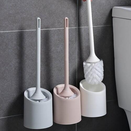 Simple Bathroom Toilet Brush Long Handle Wall Mounted Modern Toilet Brush Eco Friendly Brosse Toilette Household Products DF50MT