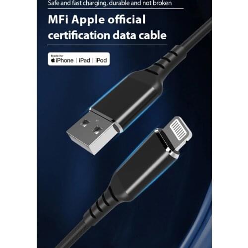 Apple MFI certified C89 USB A to lightning cable 5V/2.4A fast charging made for iphone/ipad/ipod