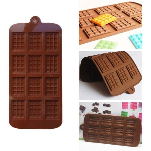 Silicone Mini Chocolate Block Bar Mould Mold Ice Tray Cake Decorating Baking Cake Jelly Candy Tool DIY Molds Kitchen Tool