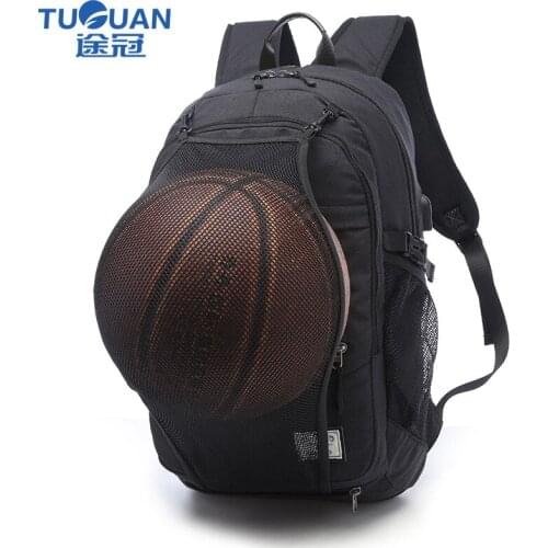 Backpack Basketball Sports Backpack Male Charging USB Outdoor Travel Bag Student School Bag Laptop Backpack for Men mochila sac