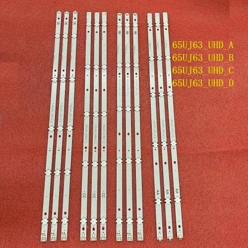 LED bar(12) for LG 65UJ6320 65UJ634T 65UJ6309 65UJ632T 65UJ633T 65UJ6300 65UJ630V 65UJ634V 65UJ5500 65UJ6307 65UJ63_UHD_A B C D