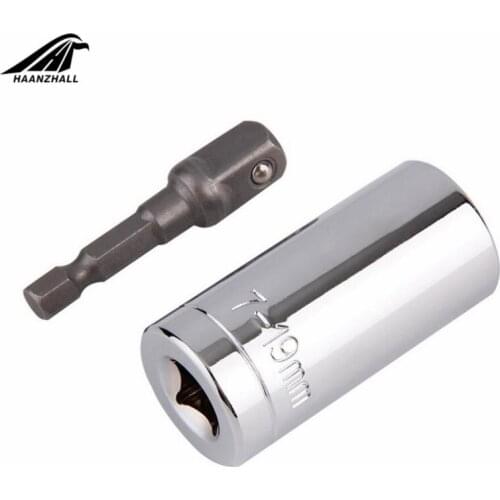 Universal Torque Wrench Head Set Socket Sleeve 7-19mm Power Drill Ratchet Bushing Spanner Key Magic Multi Hand Tools