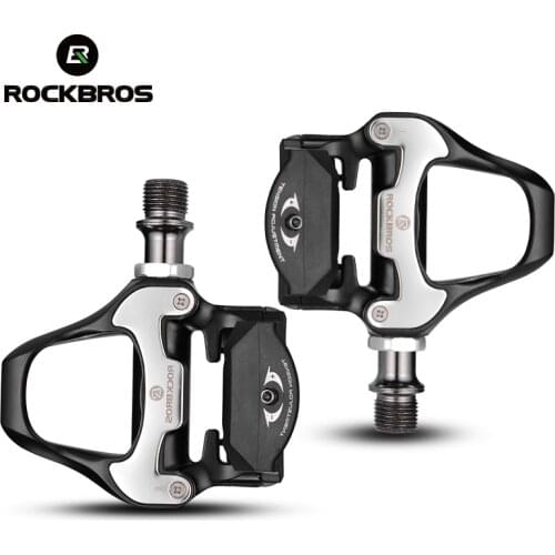 ROCKBROS SPD-SL Cycling Road Bike Bicycle Self-locking Pedals Ultralight Aluminum Alloy 2 Sealed Bearing Bicycle Pedal Bike Part