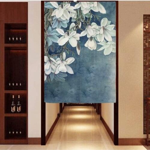Cotton Linen Curtain Half Curtain Chinese Style Vintage Bedroom Home Decoration Partition Curtain Bathroom Curtain