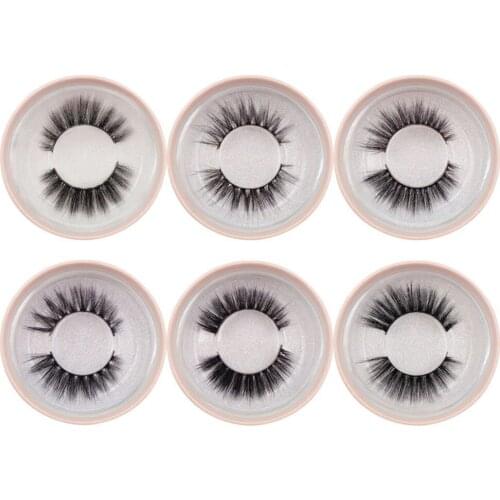 1pair 3D Mink Lashes Handmade Reusable Natural Mink Lashes 3D Criss-cross Strands False Lashes Makeup