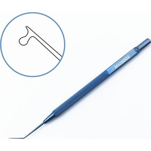 1pc Titanium Alloy Lester IOL Manipulator ophthalmic Eye hooks Lester Curved Shaft Hook ophthalmic eye instrument