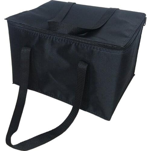 21L black oxford cooler bag big lunch picnic box cans holder ice pack vehicle insulation drinks meal fresh carrier cool bag