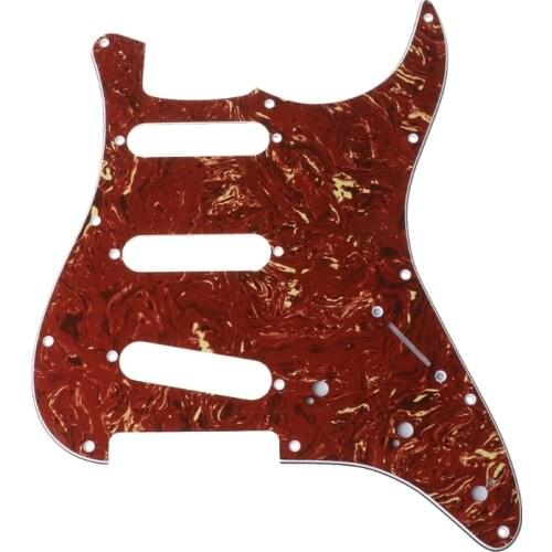 Red Tortoise Shell Pickguard 3 Ply Scratch Plates For Precision Bass PB Guitar