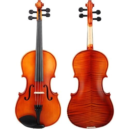 4/4 Acoustic Viola Spruce Solid Wood Panel Natural Color Viola Professional Stringed Instrument With Case Bow For Musical Lover