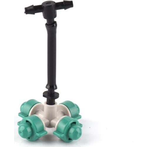 5-50sets Irrigation System Atomized sprinkler Kits 6mm Green Across Foggy Sprinkler Garden Irrigation 4/7mm Tee Hose Connector