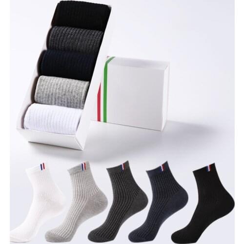5 Pairs/lot Men Socks Classic Business Brand New Socks Men High Quality Breathable Cotton Casual Socks
