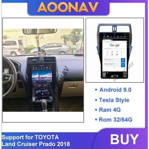 16 inch 2din car auto Radio multimedia for-TOYOTA Land Cruiser Prado 2018 car stereo autoradio GPS navigation DVD player