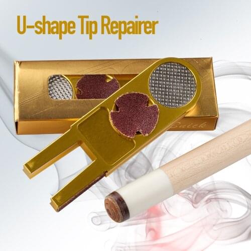 AXD U-shape Tip Trimmers Repairer Full Functioning Tip Shaper Stainless Steel Aluminum Alloy Professional Billiard Accessories
