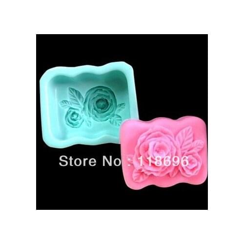 Free shipping rose modelling silicon soap mold Cake decoration mold Cake mold Handmade soap mold NO.SO-037
