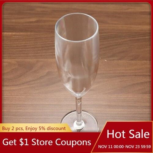 Family High Champagne Glass KTV PC Material Goblet Transparent Plastic Wine Glass For The Restaurant Banquet party special Cup