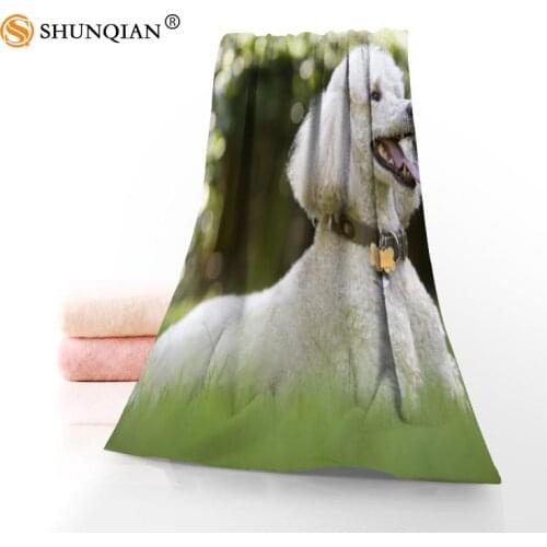 Customize Your Pet And Poodle 35x75cm Daily Exercise Fitness Fast Dry Face Microfiber Towel